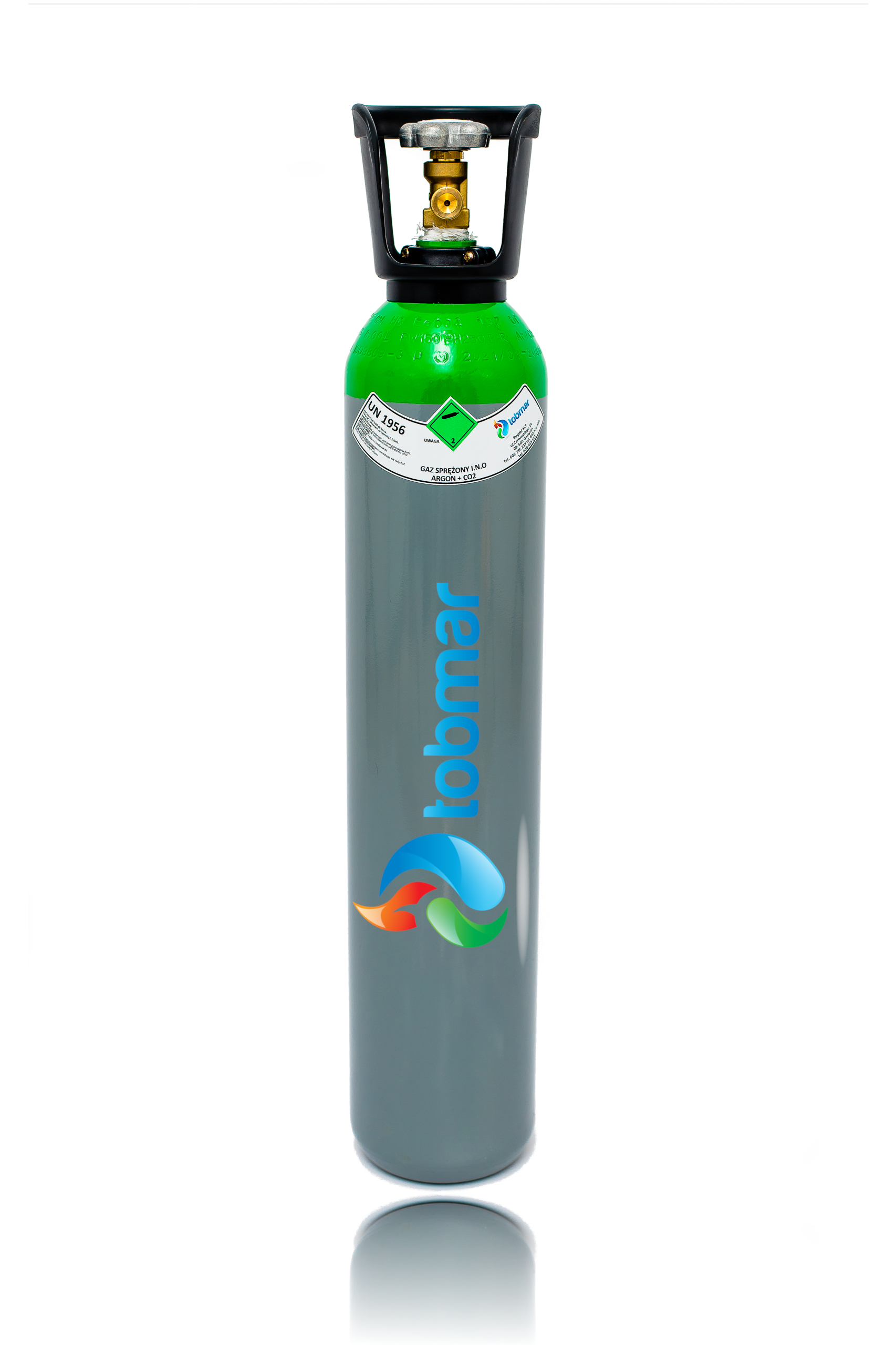 NOWA PEŁNA BUTLA MIXU 10L (ARGON 82% + CO2 18%) 200 BAR MIESZANKA ARGONOWA MIG - obrazek 2