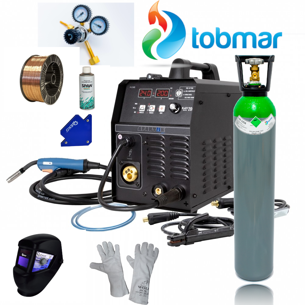 Migomat inwertorowy spawarka SPARTUS MIG / MAG / MMA / TIG 3W1 ZESTAW
